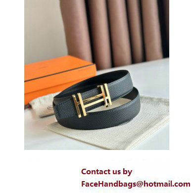 Hermes H au Carre belt buckle & Reversible leather strap 32 mm 02 2023